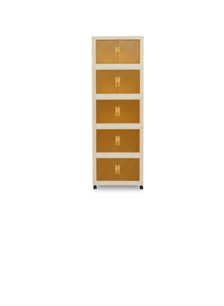 Z 5-Tier Lightweight & Durable Plastic Cabinet – Smart Storage for Kitchen, Bathroom & Balcony - Image 1